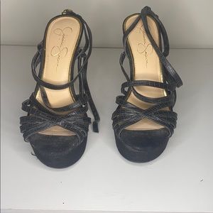 Black platform heel size 7.5